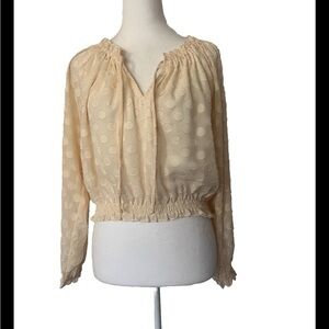 Show Me Your MUMU Ivory Long Sleeve Top S EUC